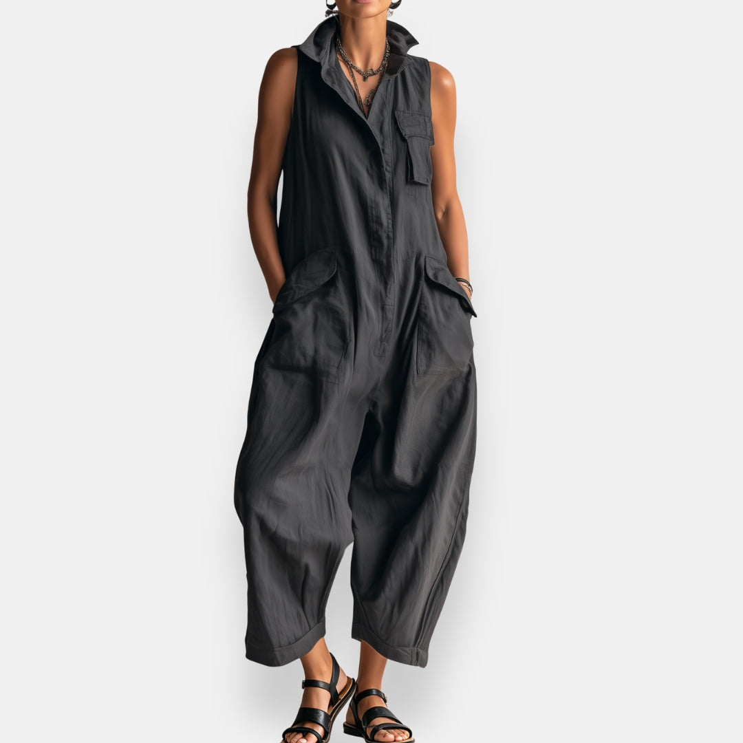 Roslyn™ | Sleeveless Cargo Jumpsuit