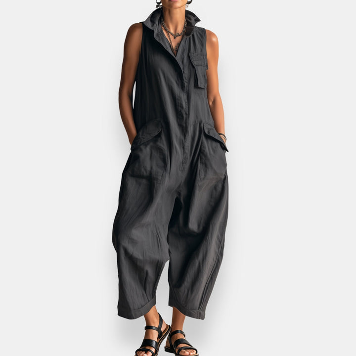 Roslyn™ | Sleeveless Cargo Jumpsuit