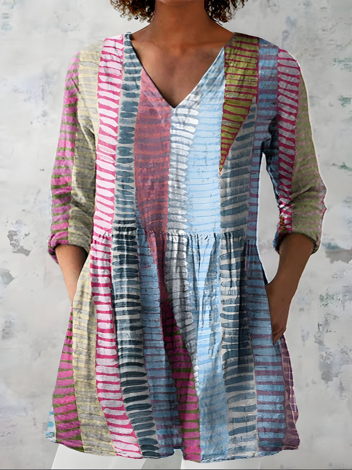 Margo™ Long Blouse with V-Neck