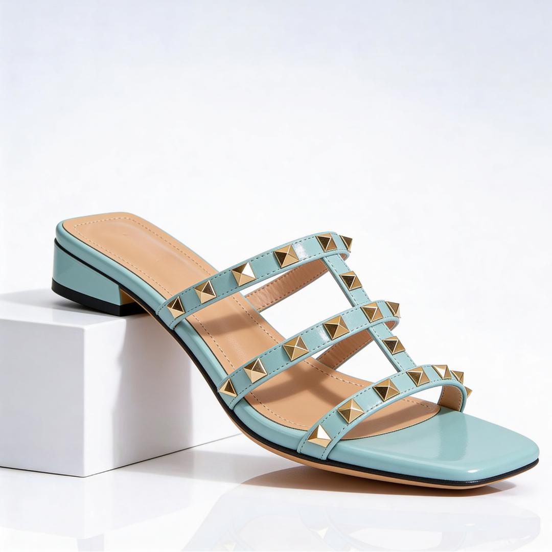 Odette | Studded Leather Mule