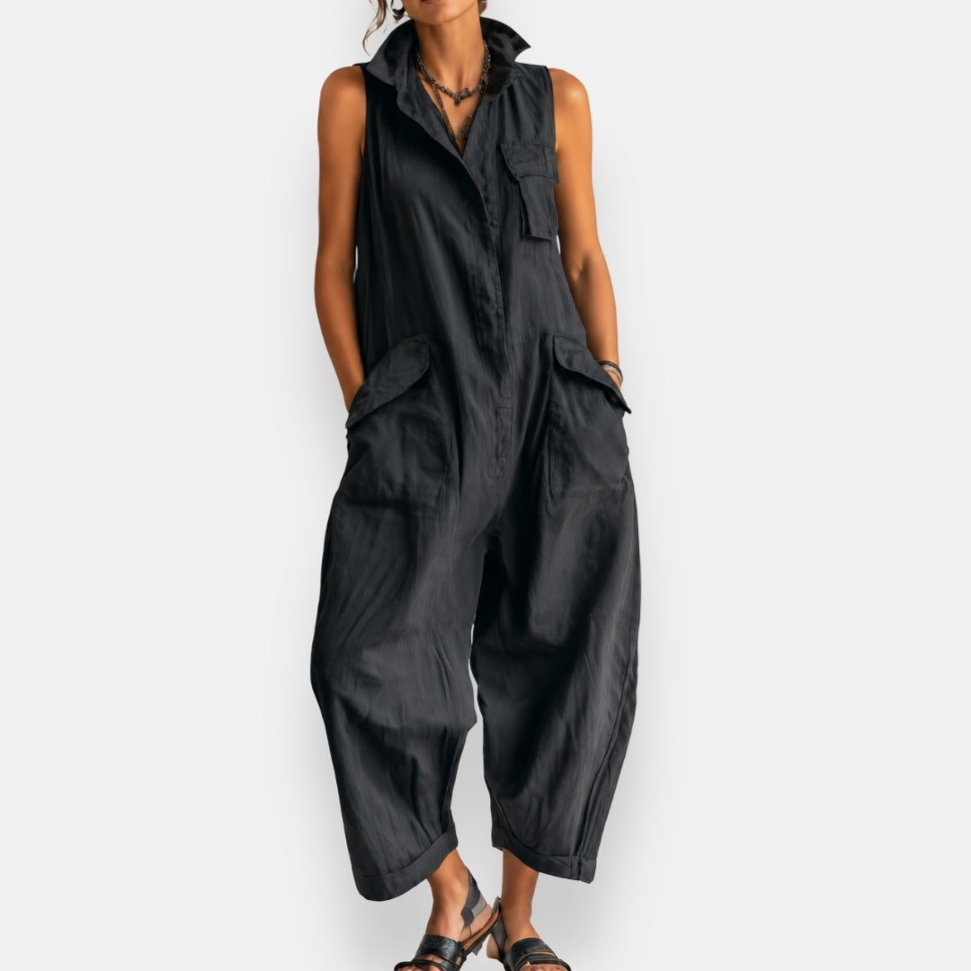 Roslyn™ | Sleeveless Cargo Jumpsuit