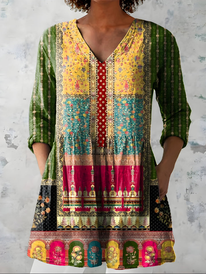 Melody™ Long Blouse with V-Neck