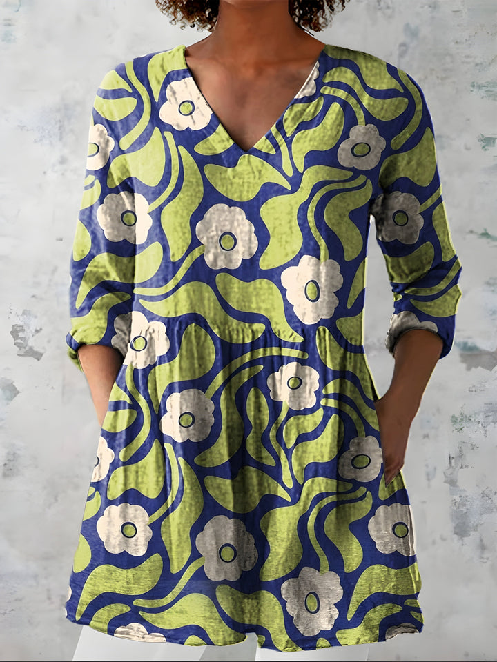 Stephanie™ Long Blouse with V-Neck