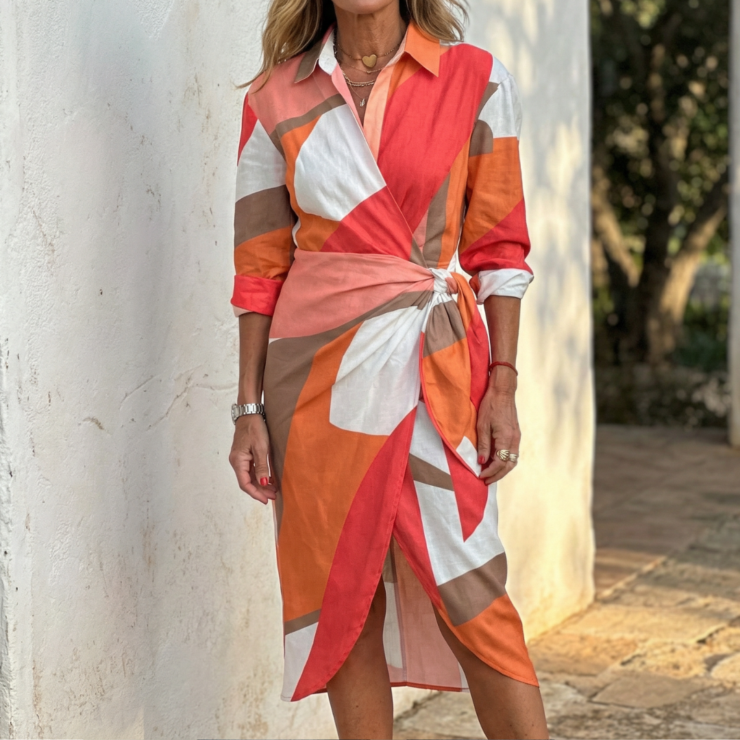 Cecilia™ Elegant Striped Dress