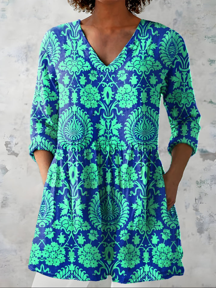 Marlee™ Long Blouse with V-Neck