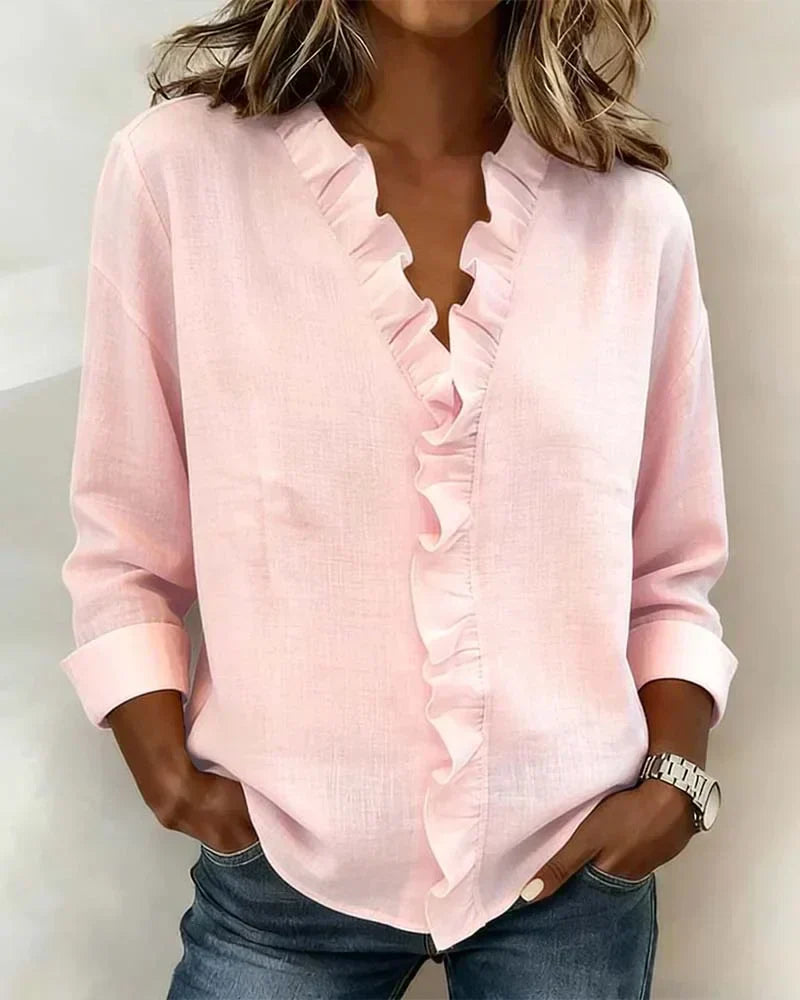 Lottie™ Ruffle V-Neck Blouse