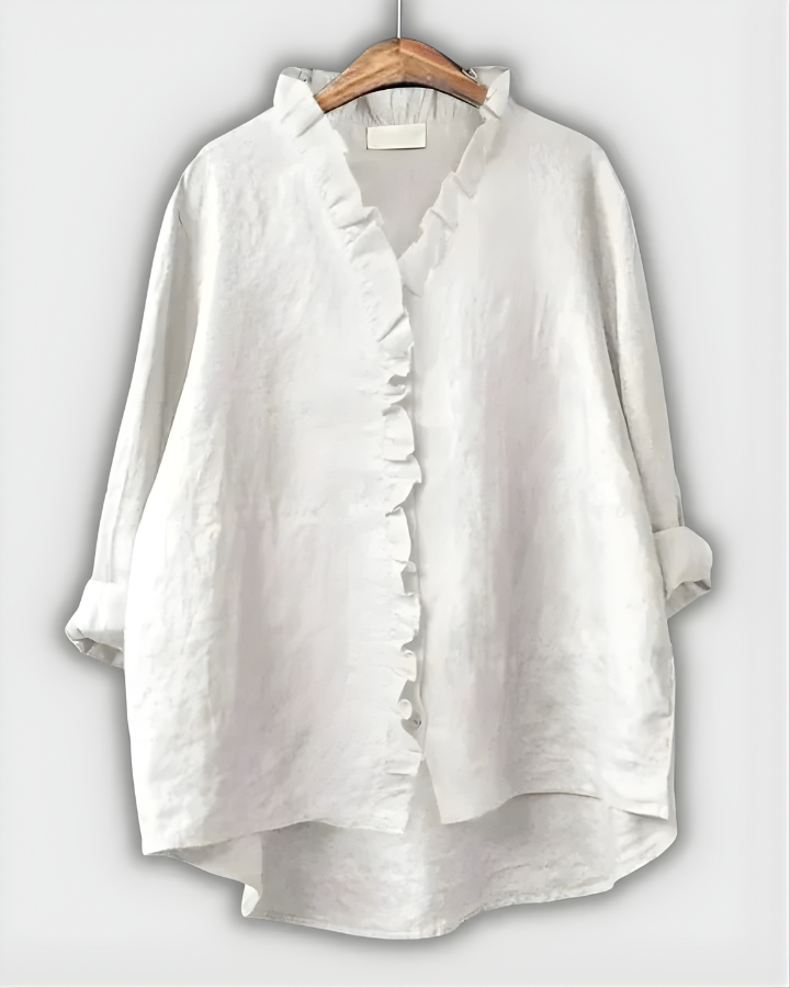 Adeline Relaxed Summer Tunic in white