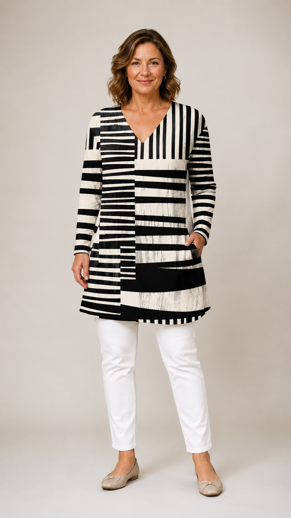 Sienna™ Long Blouse with V-Neck