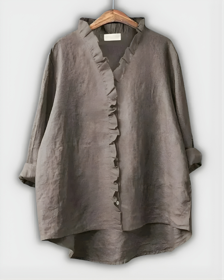 Winifred Relaxed Summer Tunic in dark grey