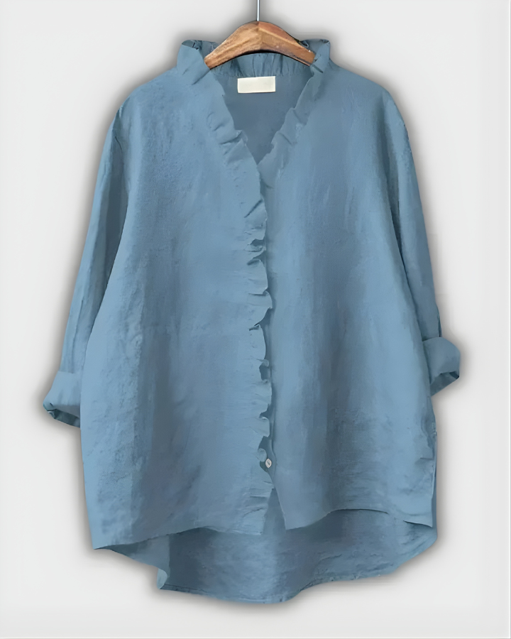 Harriet Relaxed Summer Tunic in blue