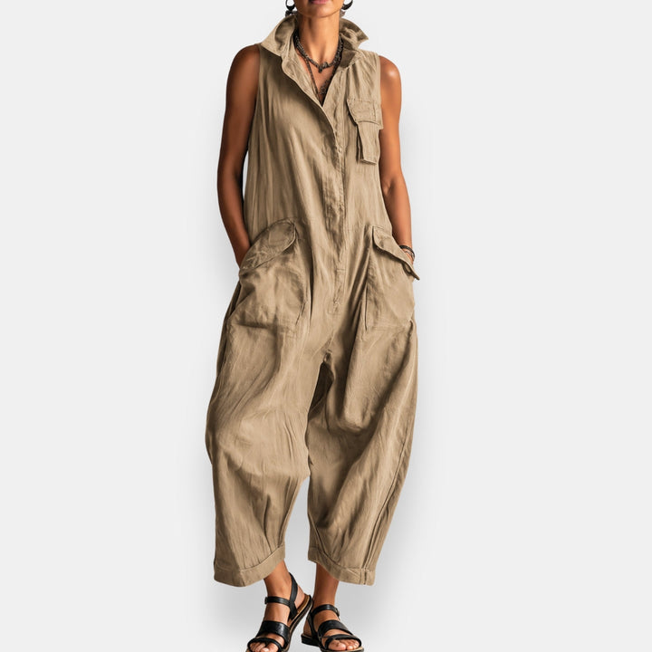 Roslyn™ | Sleeveless Cargo Jumpsuit