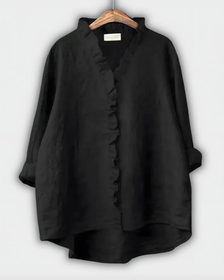 Vivian Relaxed Summer Tunic in black