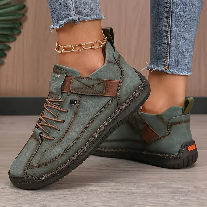Clover comfort sneakers, rear view showing the padded heel collar