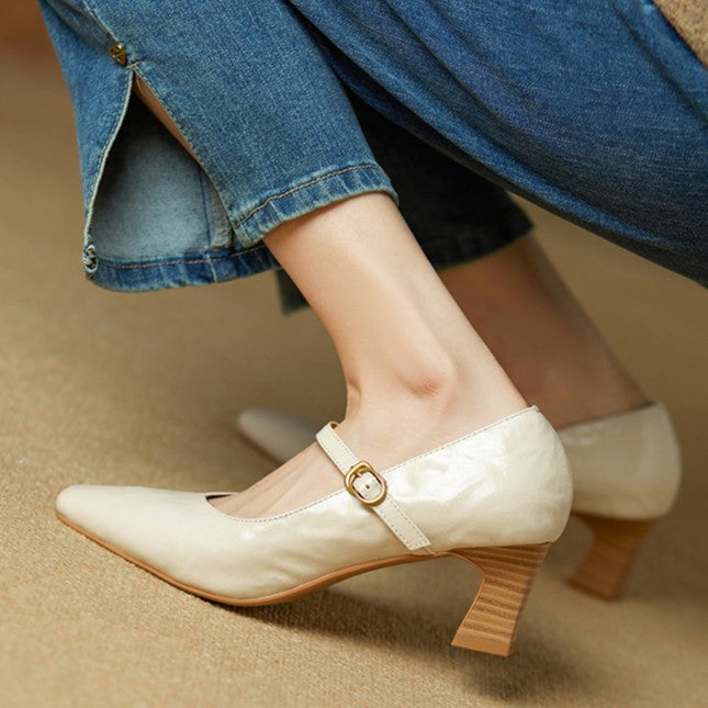 Orvane Mary Jane Leather Pumps