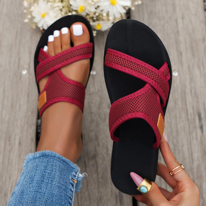 Lexi™ | Sporty Mesh Flat Sandal for Active, All-Day Comfort