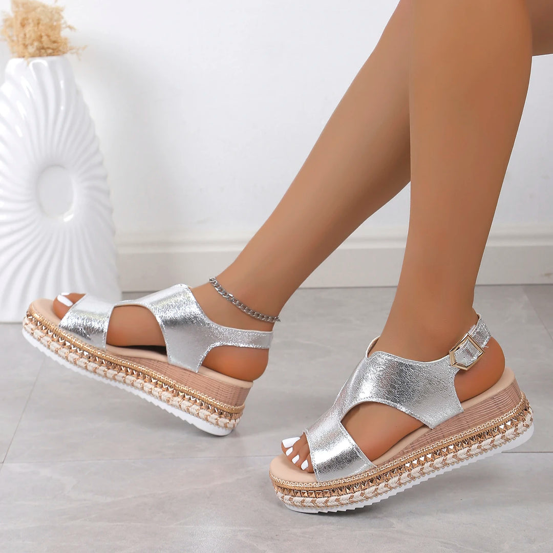 Vrouwen Elegante Platform Sandalen Wiggen Designer Schoenen Vrouwen Peep Toe 2026 Zomer Anti-slip Sleehak Sandalen Sandalias De Mujer