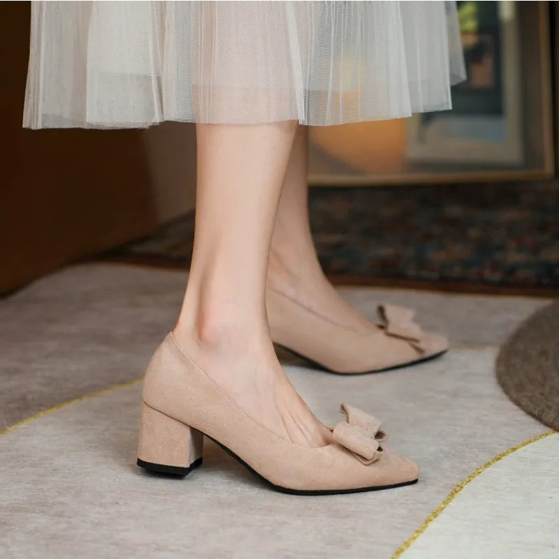 Serafina Elegance Heels – Timeless Bow Detail Pumps