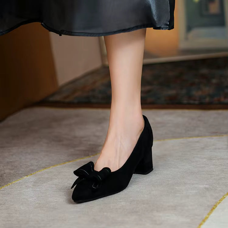 Serafina Elegance Heels – Timeless Bow Detail Pumps