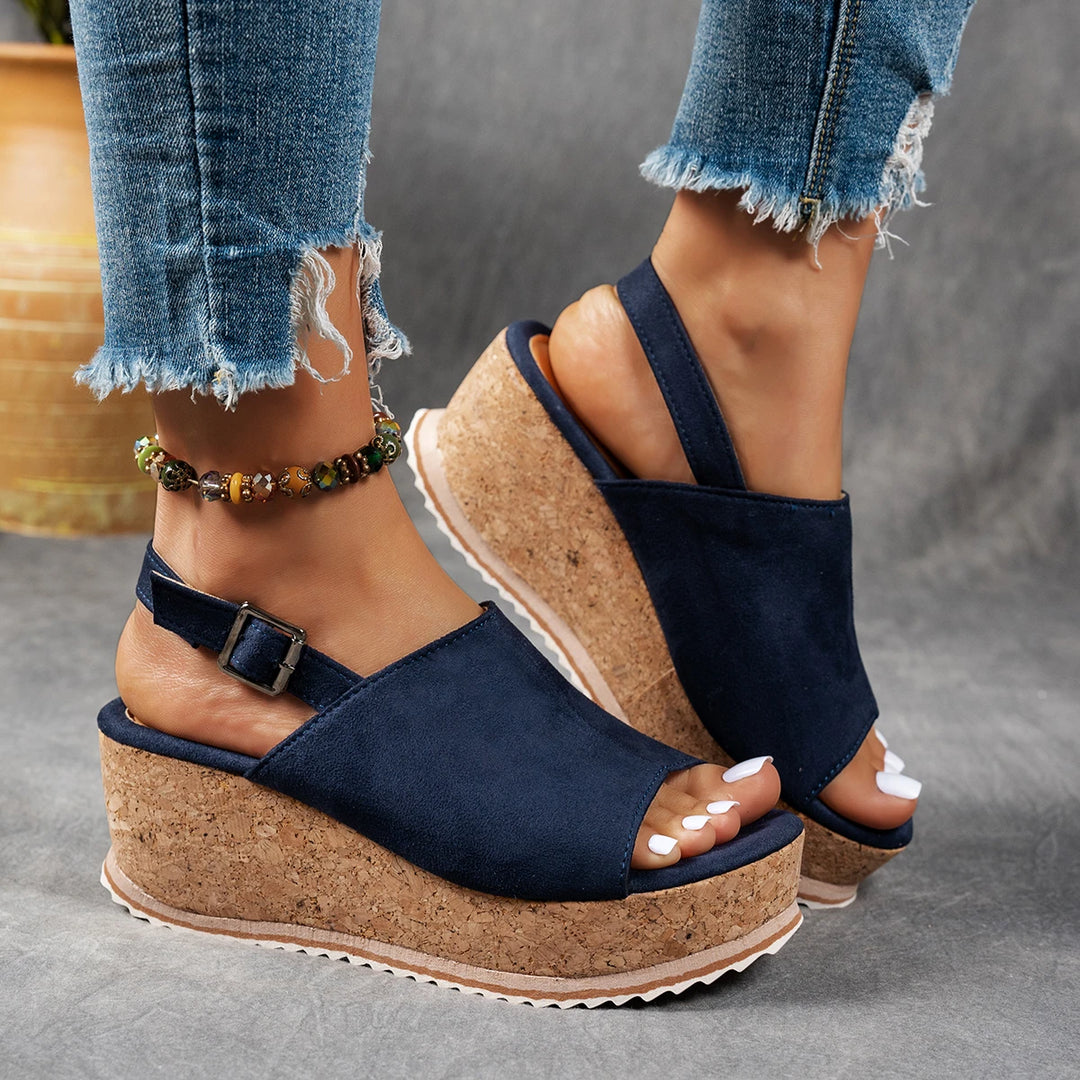 Cassandra™ | Cork Wedge Sandals