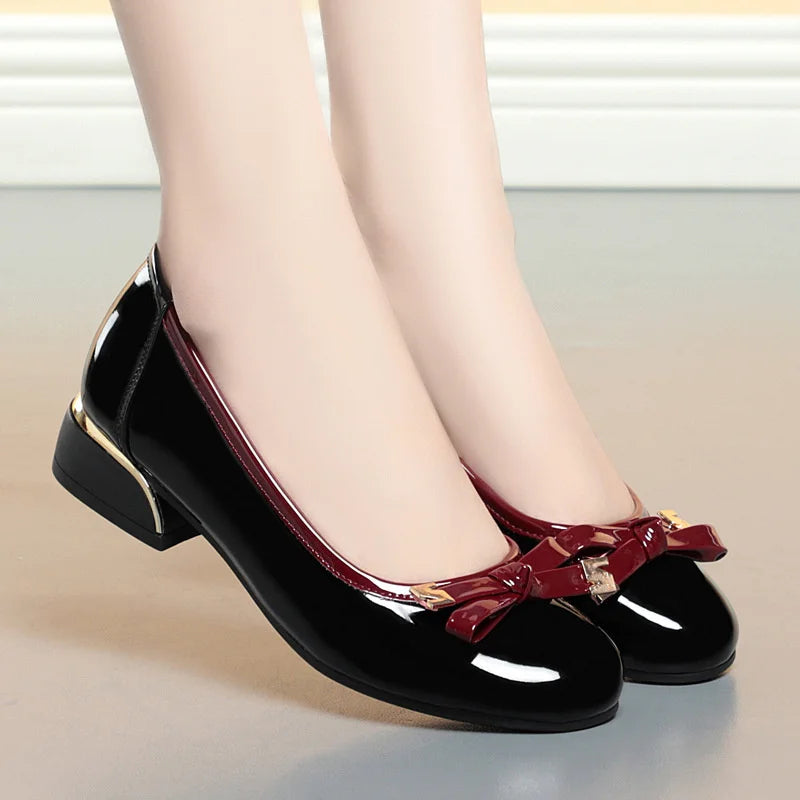 Celeste™ | Soft Leather Ballet Flat with Bow Detail