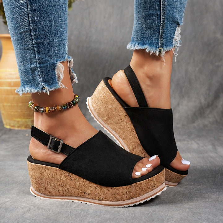 Cassandra™ | Cork Wedge Sandals