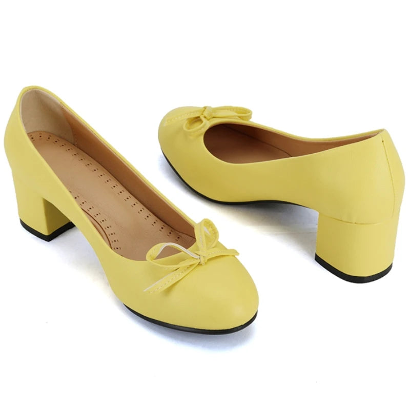 Eleanor™ | Bow Block Heel Pumps