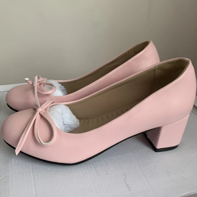 Eleanor™ | Bow Block Heel Pumps