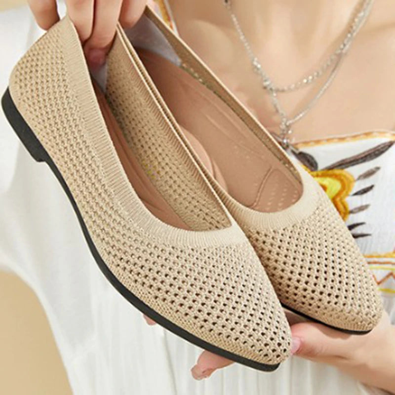 The Soleil Flat – Breathable Mesh Slip-On Walking Loafer