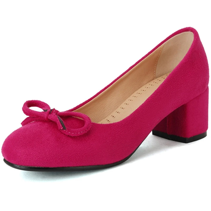 Eleanor™ | Bow Block Heel Pumps