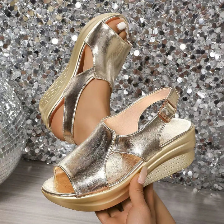 Celeste™ | Chic Platform Wedge Sandal for All-Day Comfort
