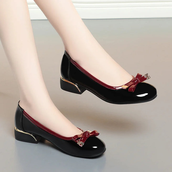 Celeste™ | Soft Leather Ballet Flat with Bow Detail