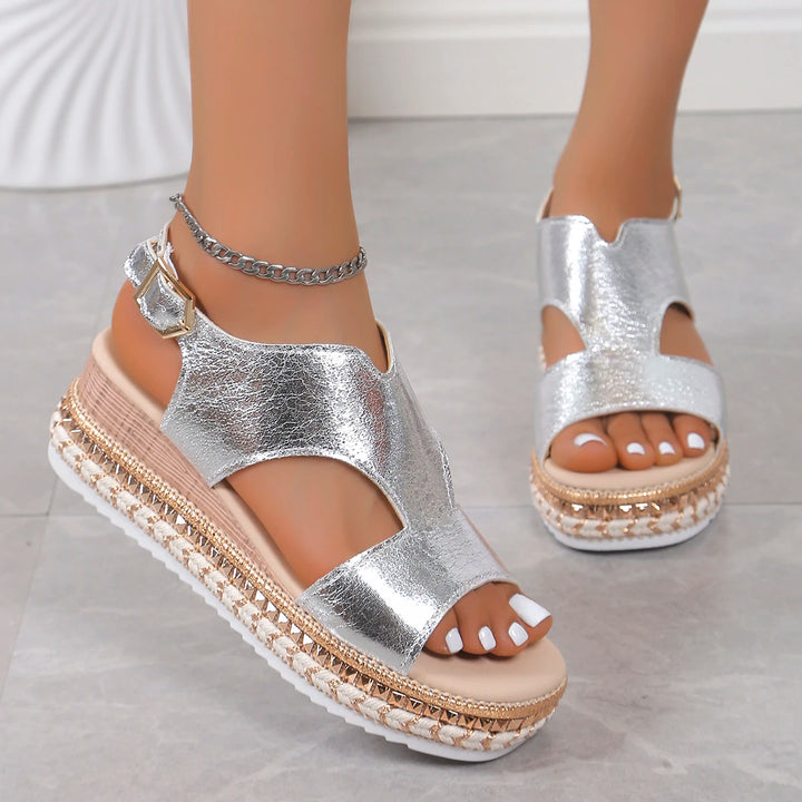 Vrouwen Elegante Platform Sandalen Wiggen Designer Schoenen Vrouwen Peep Toe 2026 Zomer Anti-slip Sleehak Sandalen Sandalias De Mujer
