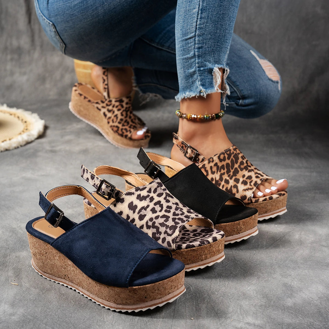 Cassandra™ | Cork Wedge Sandals