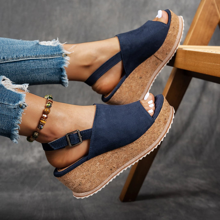 Cassandra™ | Cork Wedge Sandals