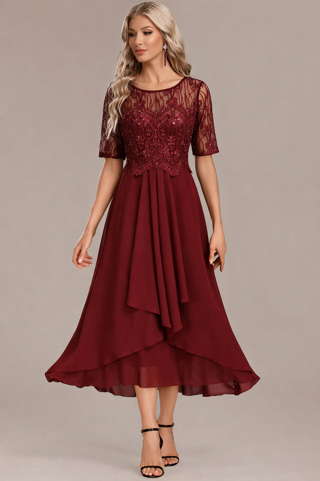 Isabella™ Elegant Lace Midi