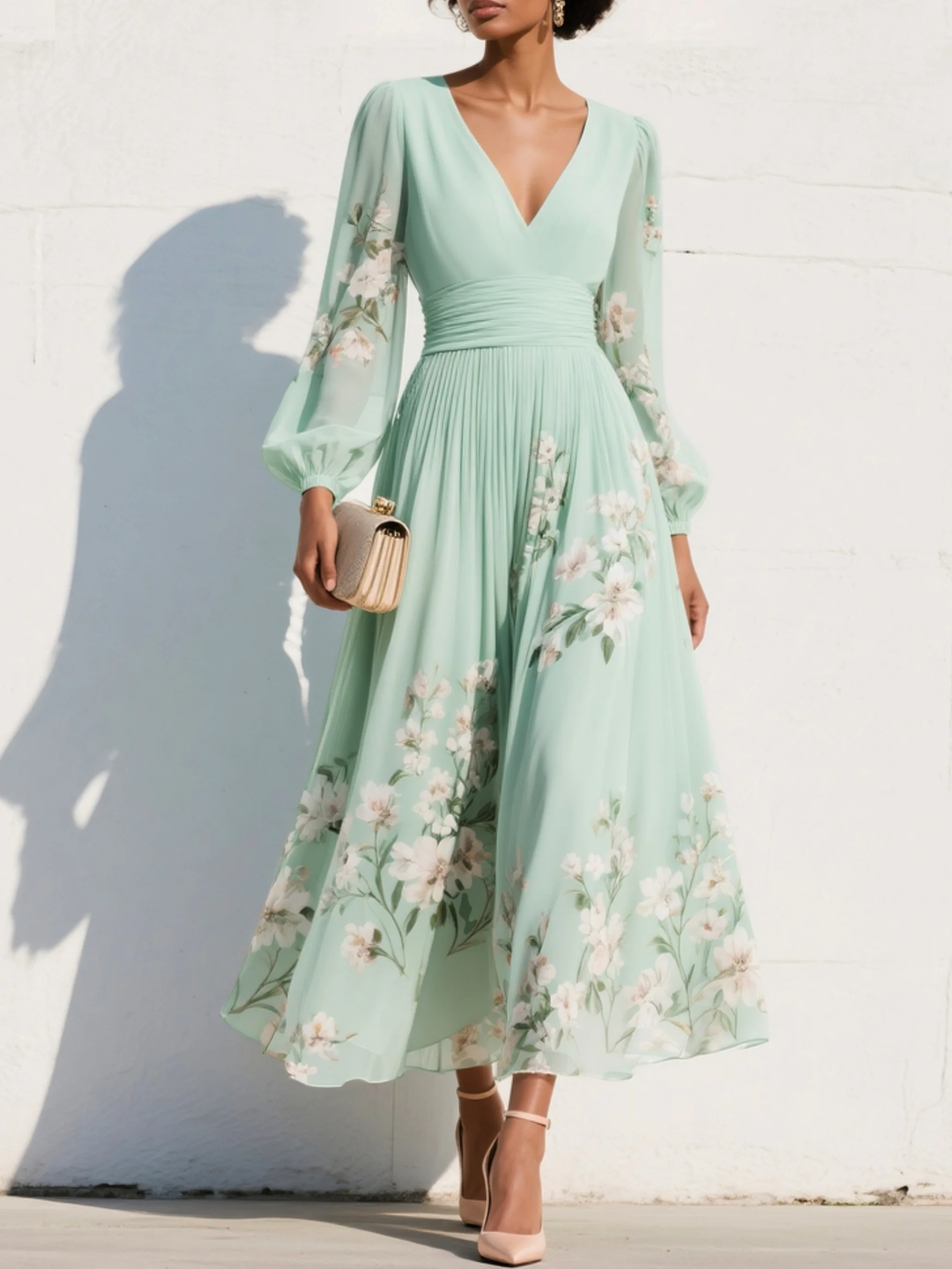 Meya™ Floral Midi Dress