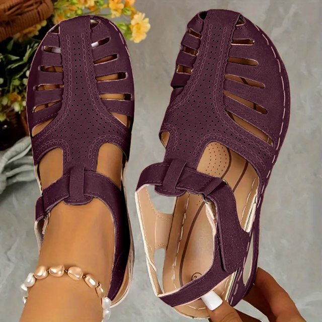 Delphine™ | Closed-Toe Wedge Sandals