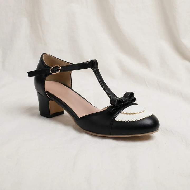 Evanie™ | Feminine Bow Heeled Sandal for All-Day Elegance