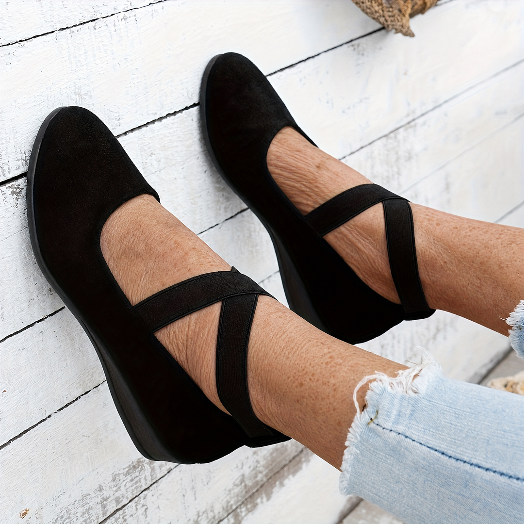 Elise™ | Crossover Comfort Wedges