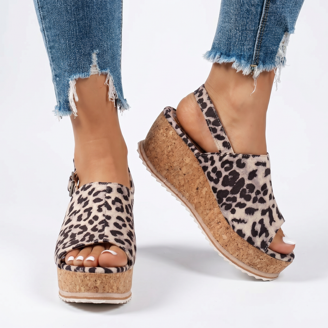 Cassandra™ | Cork Wedge Sandals
