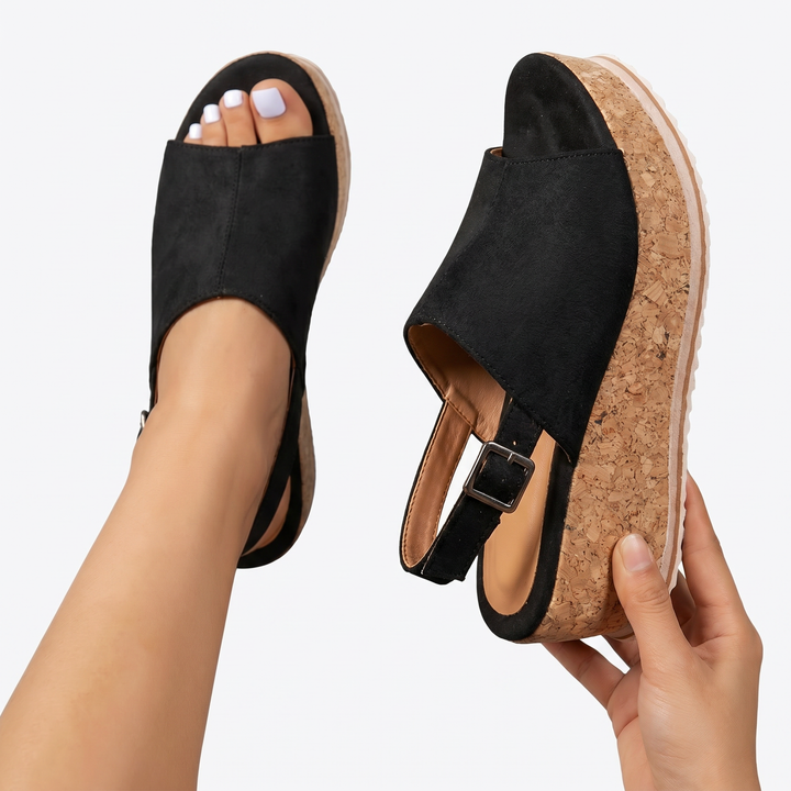 Cassandra™ | Cork Wedge Sandals