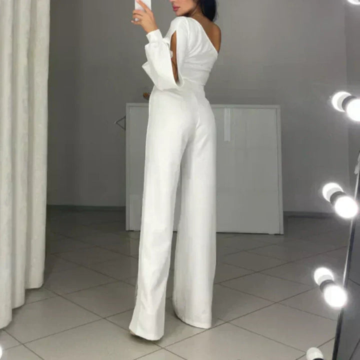 Ally™ One-Shoulder Flared Short Romper